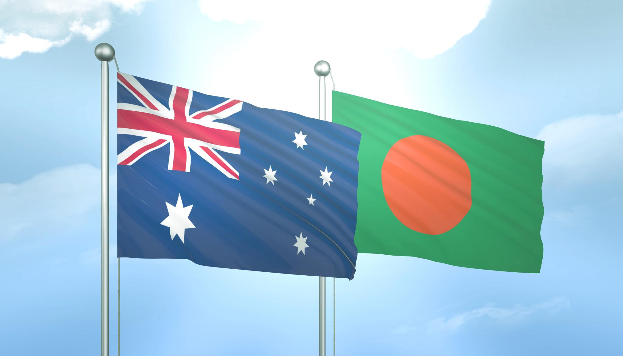 Flags of Australia and Bangladesh