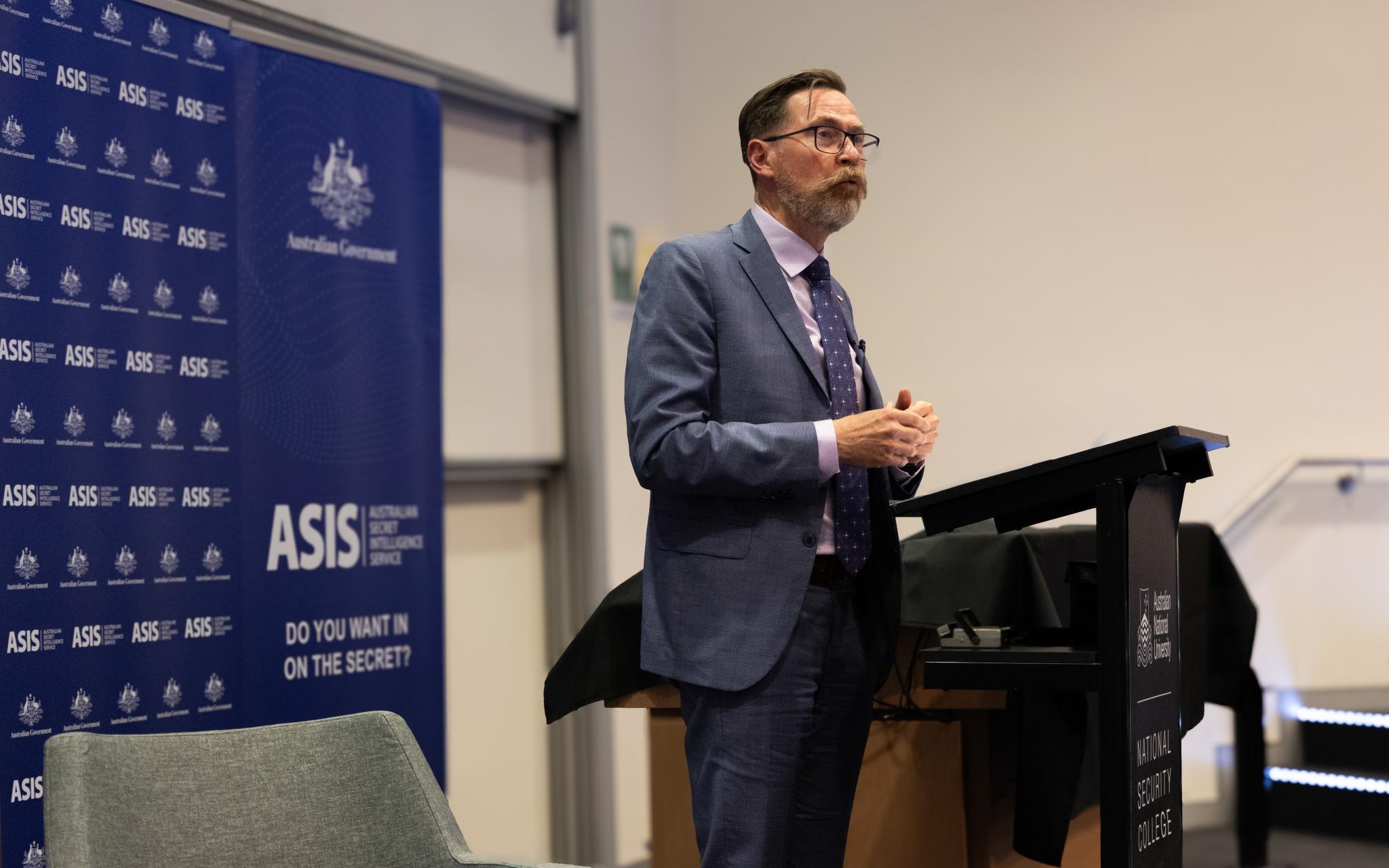 Professor Rory Medcalf at the event.